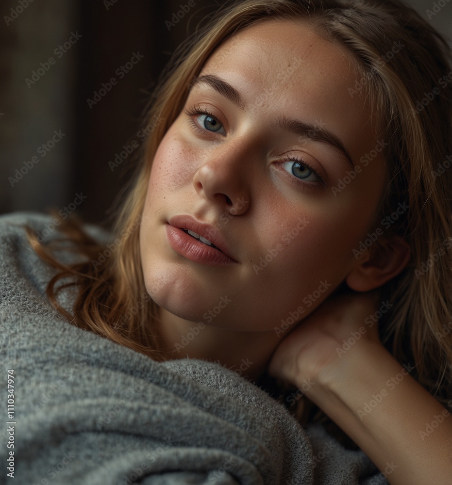 Beautiful girl, relaxation rest Beautiful girl, relaxation rest