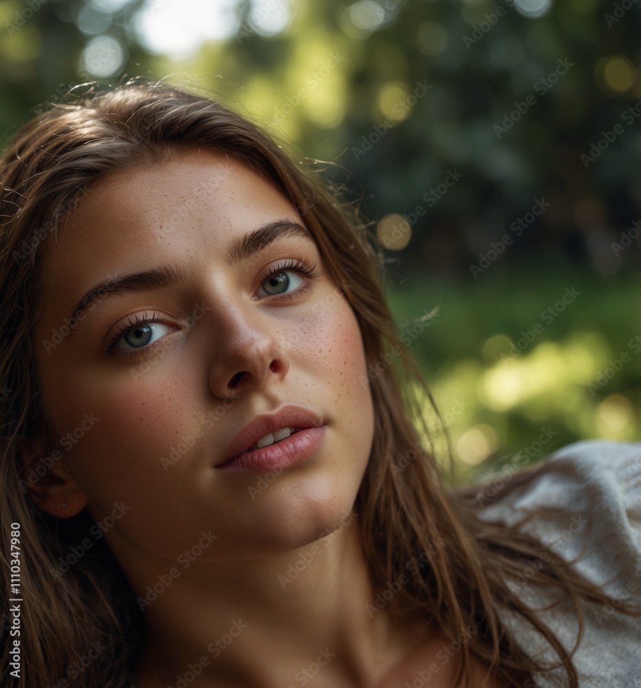 Beautiful girl, relaxation rest Beautiful girl, relaxation rest