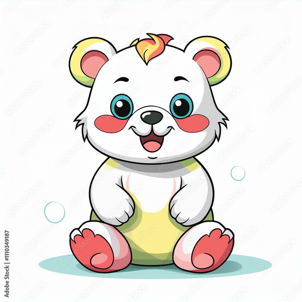 Obraz premium Bear isolated on white background, cutout 