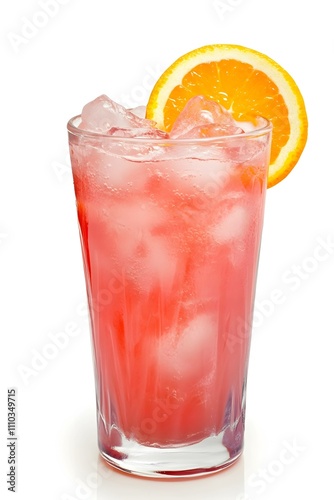 Wallpaper Mural Cocktail with orange and ice on white background Torontodigital.ca