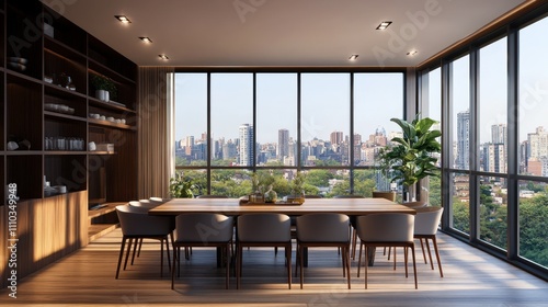 Luxury Apartment with City View Dining Room