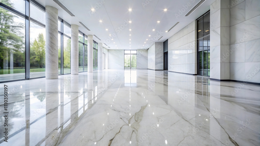 Fototapeta premium the floor of the lobby is a beautiful tile that was created by person7
