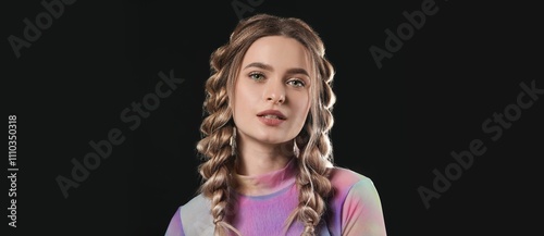 Beautiful young woman with ...