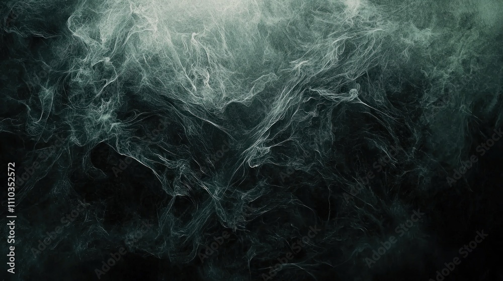 Obraz premium A dark, moody abstract background with flowing black lines and shadowy textures, creating a mysterious atmosphere.