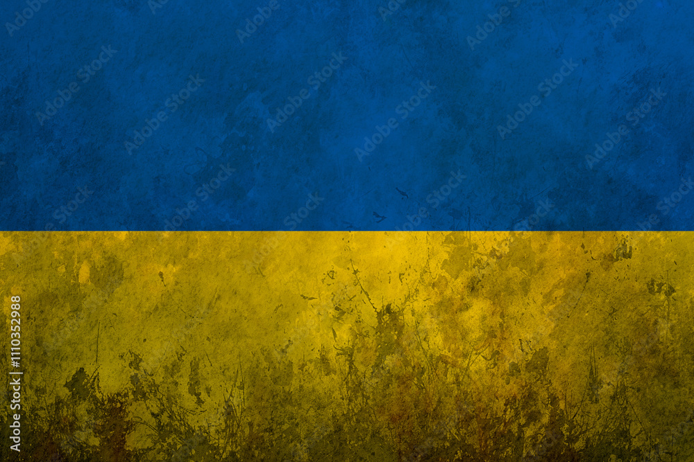 Ukrainain flag on a textured wall, national idendity, war crisis between Ukraine and Russia, political issue. Ukraine Independence Day August 24. Ukrainain flag on a textured wall, national idendity, war crisis between Ukraine and Russia, political issue. Ukraine Independence Day August 24.