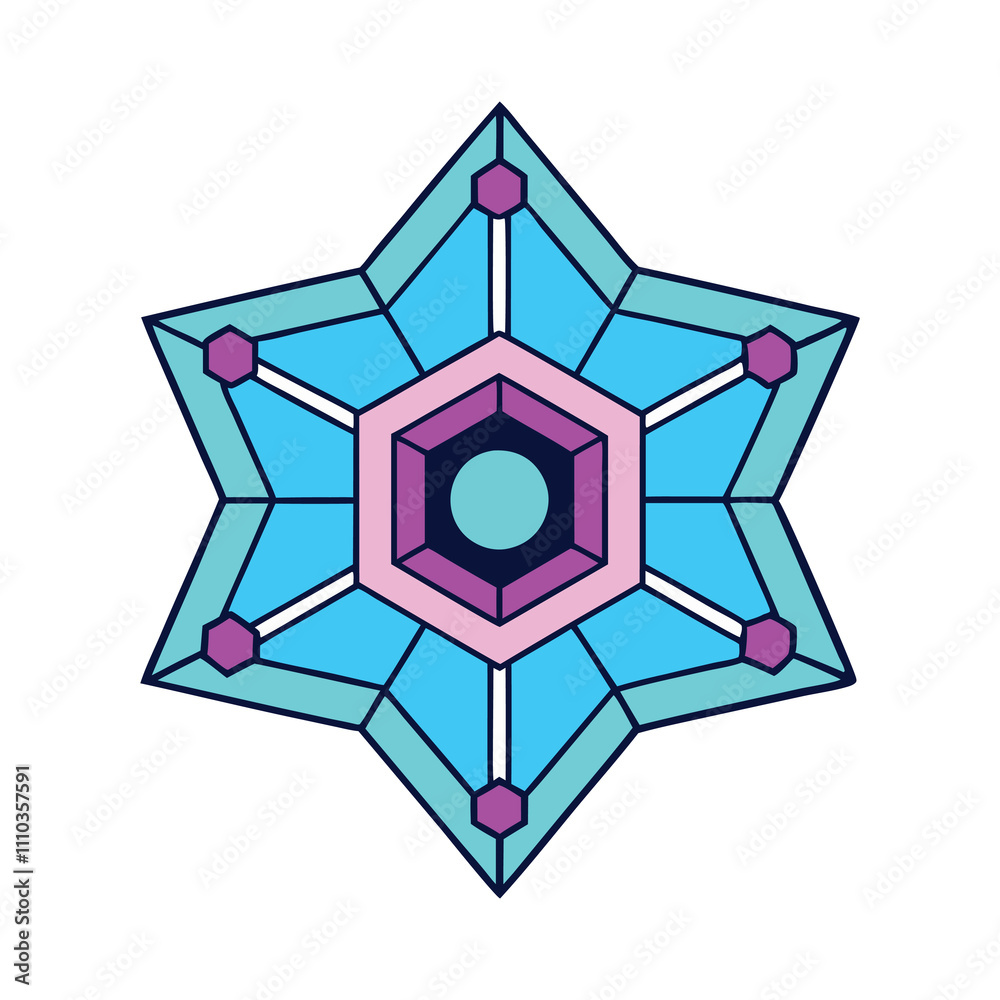 Cyberpunk fractal mandala with futuristic neon. Cyberpunk fractal mandala with futuristic neon.