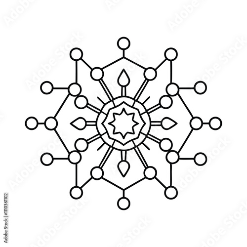 mandala with overlapping ai neural network dia.
