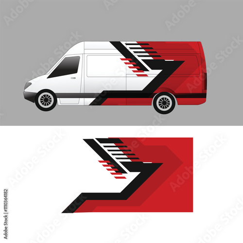 vector design sticker wrap body car van cargo delivery