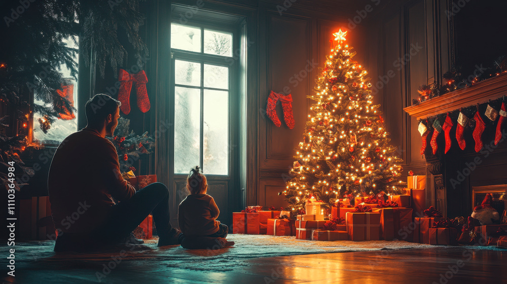 decorate Christmas tree at home decorate Christmas tree at home