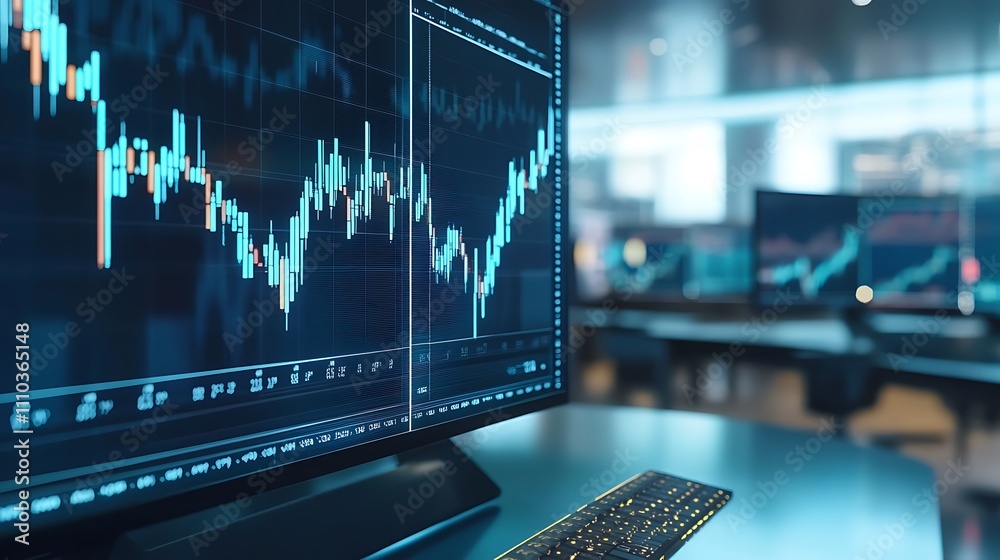 Ai powered financial, Futuristic AI-Powered Stock Trading Interface Ai powered financial, Futuristic AI-Powered Stock Trading Interface
