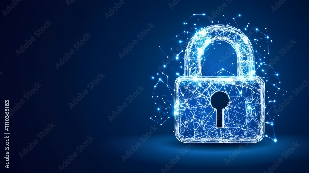 Abstract Padlock Cyber Security Data Protection Network Safety Abstract Padlock Cyber Security Data Protection Network Safety