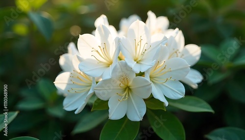 Beautiful white flower in the garden