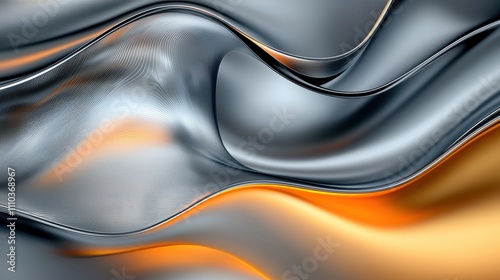 A collection of bent metal sheets forming a flowing wave