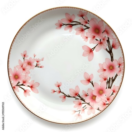 Imari porcelain Japanese plate with cherry blossom pattern.
Imari porcelain is said to be the oldest porcelain in Japan and is a traditional porcelain produced in Saga Prefecture. photo