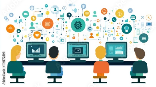 Teamwork  Global Network  Data Analytics  Digital Collaboration  Computer Network