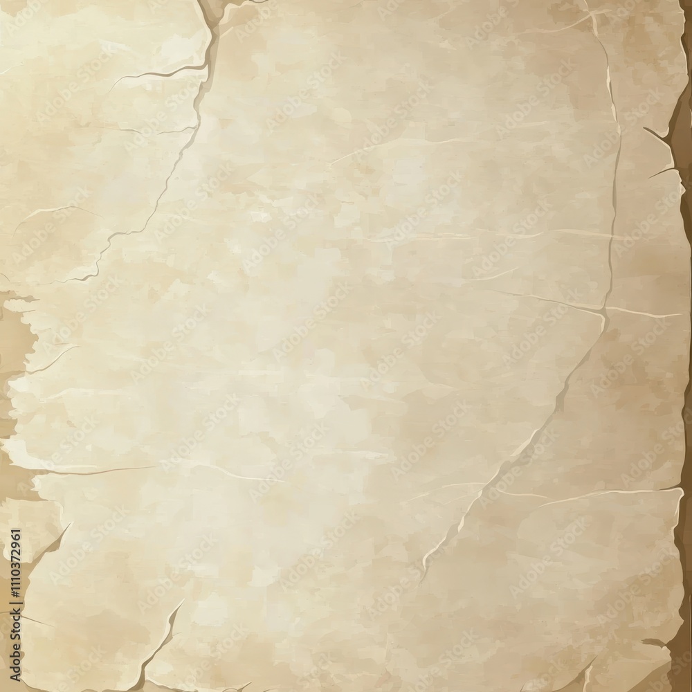 Obraz premium Antique Cracked Parchment Paper Texture Background | Grunge Vintage Design