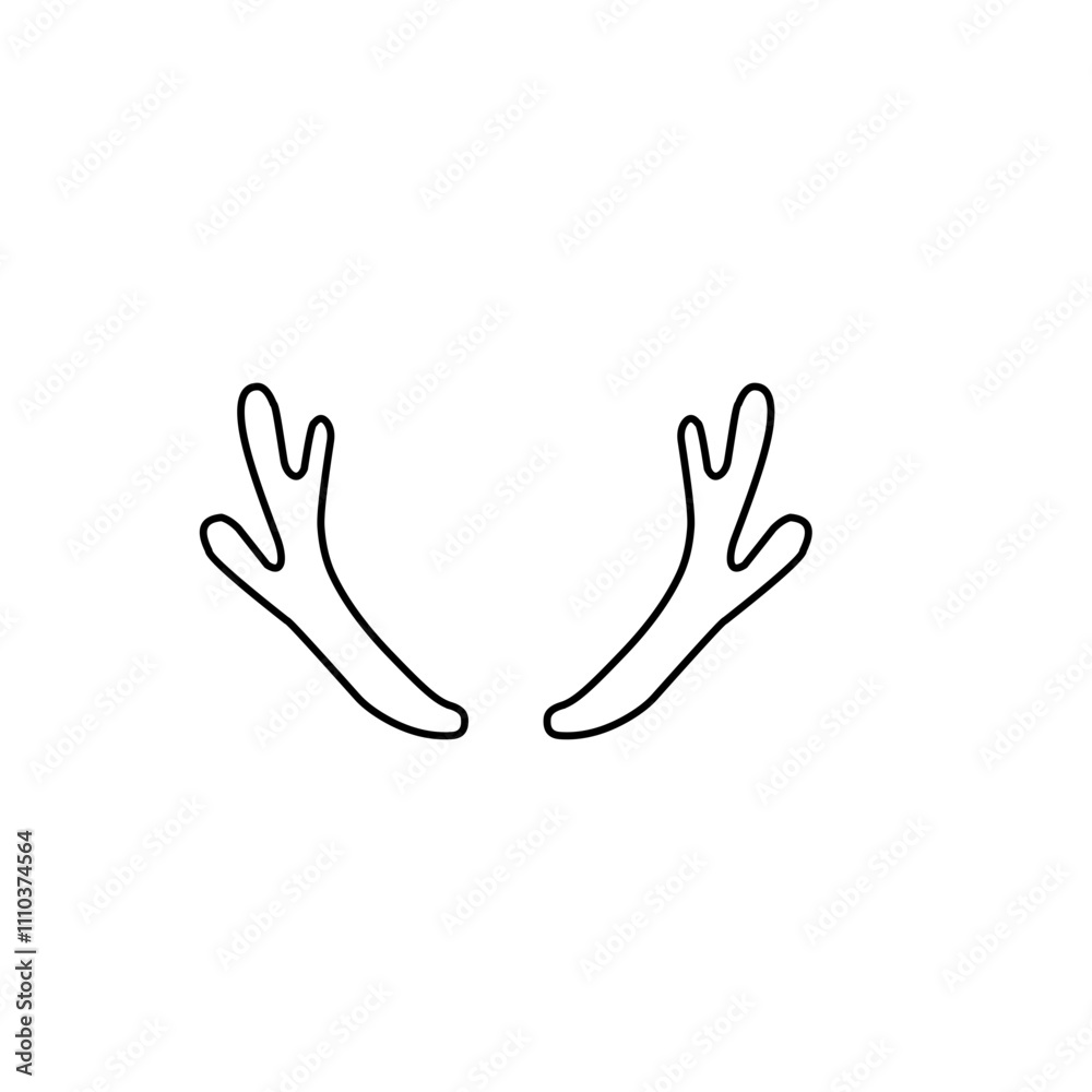 Obraz premium outline deer antlers