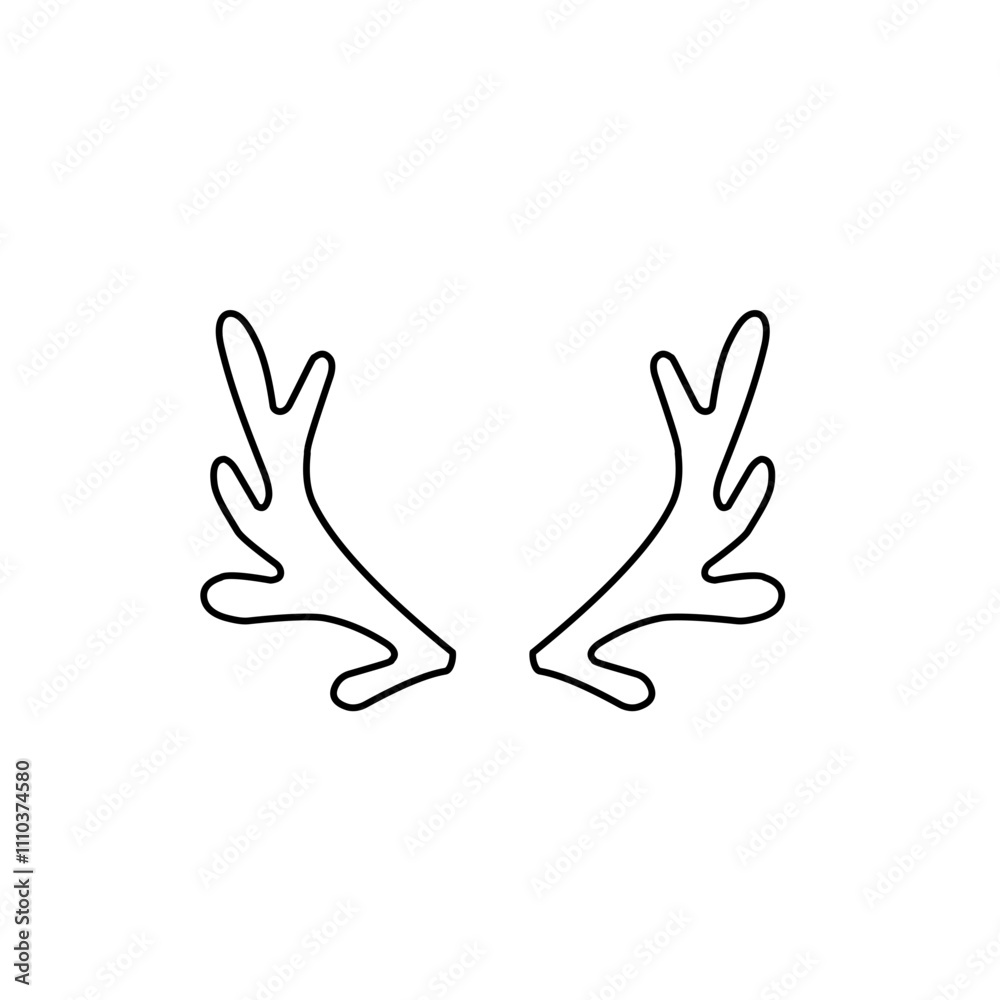 outline deer antlers outline deer antlers
