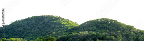 Beautiful Mountain isolated on transparent background with clipping path and alpha channel, high resolution.