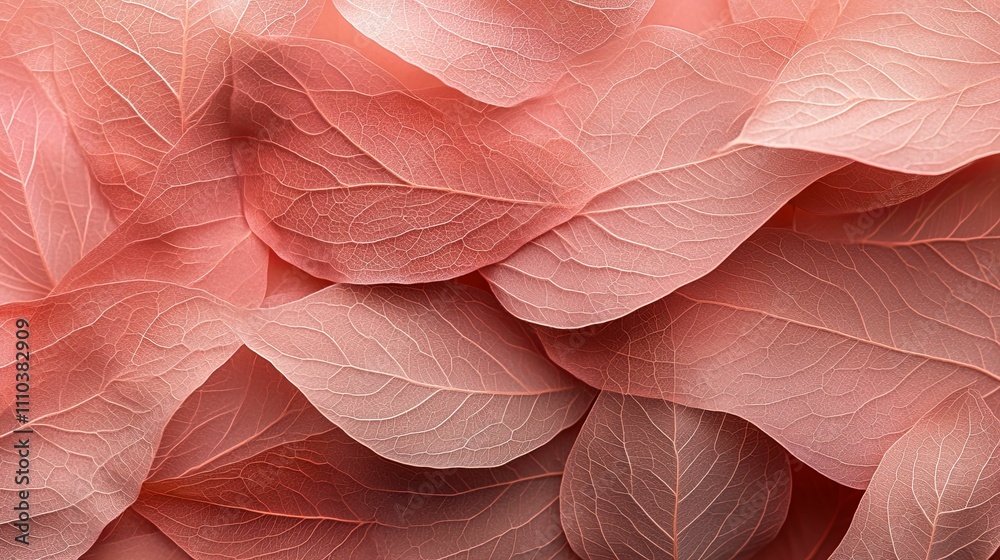 Delicate Coral Leaves Layered Texture Background Delicate Coral Leaves Layered Texture Background