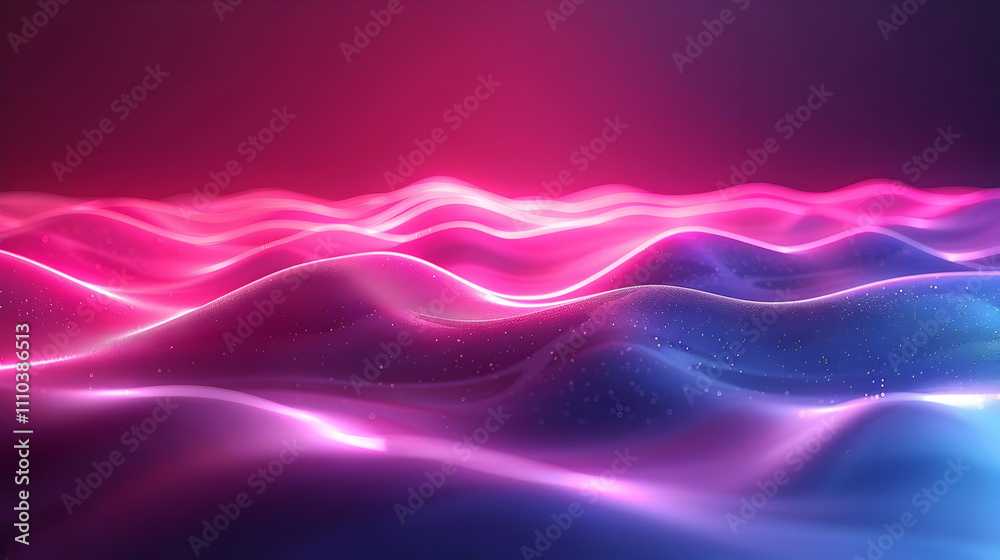 Abstract 3D Background: Pink and Blue Waves Abstract 3D Background: Pink and Blue Waves