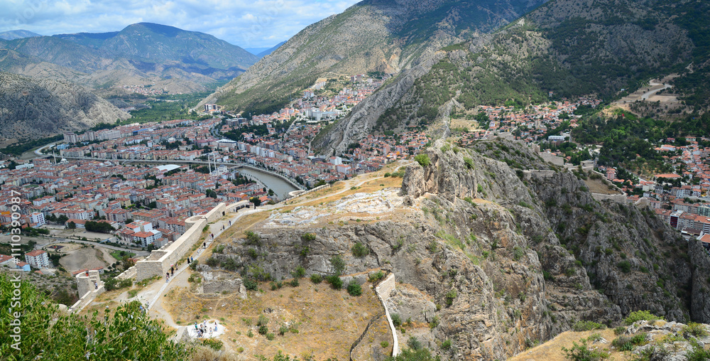 Naklejka premium A view from Amasya, a historical city of Turkey