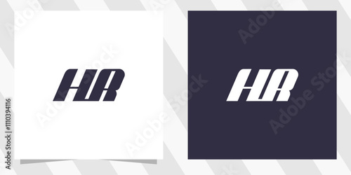 letter hr rh logo design vector
