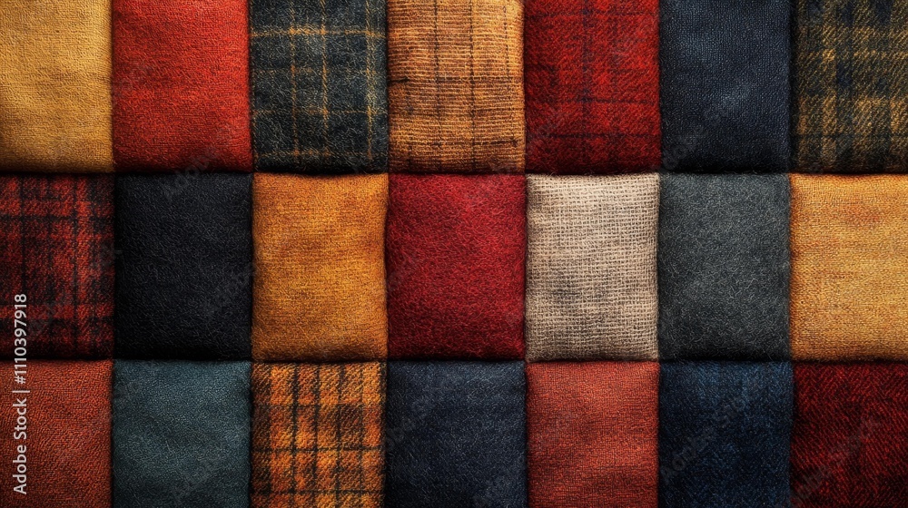 Plaid Patterns for Warm Holiday Vibes New Year Theme. Generative AI Plaid Patterns for Warm Holiday Vibes New Year Theme. Generative AI