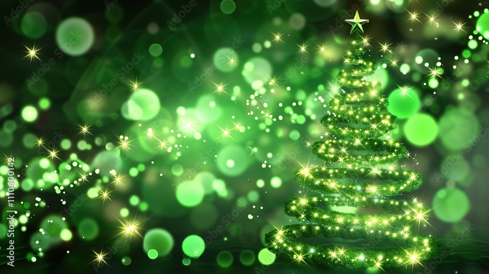 Green Simple 3D Stereoscopic C4D_Christmas Tree Green Simple 3D Stereoscopic C4D_Christmas Tree