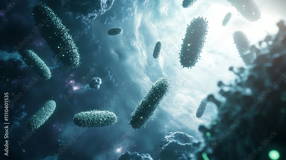 Fototapeta premium Captivating Microscopic Underwater Organisms and Textures