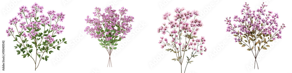 Obraz premium Captivating image of a lush and vibrant meadow rue bush with its delicate pink flowers blooming amidst a natural airy and serene setting