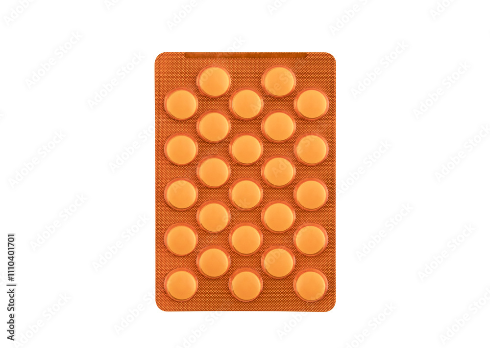 Pack of pills isolated on white background with clipping path Pack of pills isolated on white background with clipping path