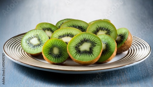 kiwi fruit on a plate