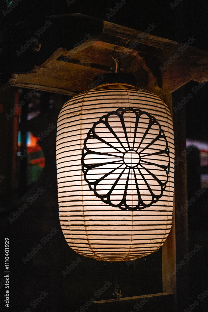 Japanese lantern in the night