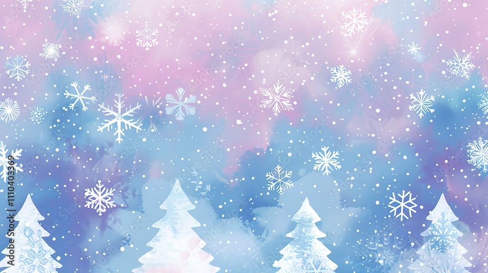 Blue purple pink starry sky snowflakes Christmas Blue purple pink starry sky snowflakes Christmas