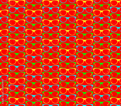 Retro sunglasses repeat pattern in vibrant colors