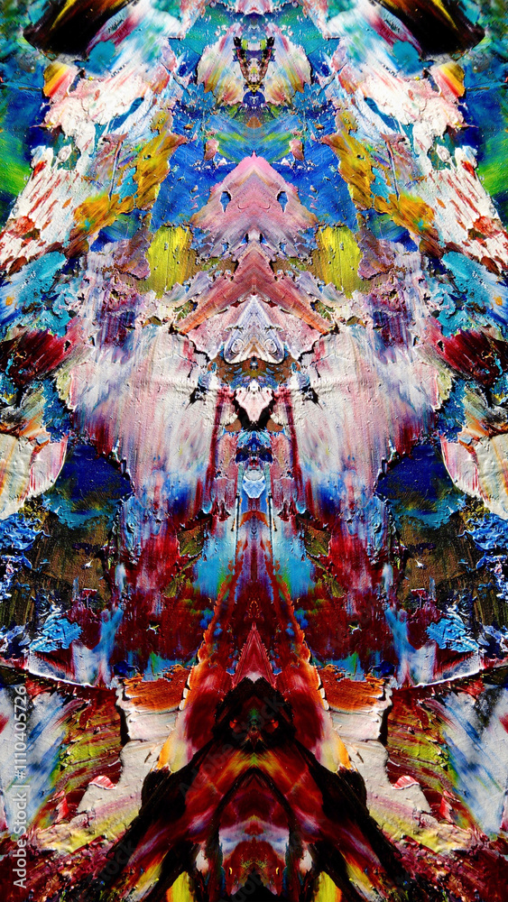 Fototapeta premium Abstract art background . Hand painting artwork on canvas .