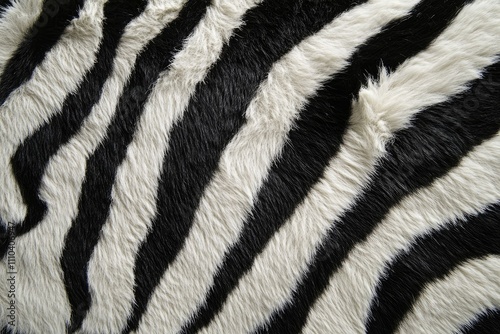 Close-up view of zebra stripes showing unique animal pattern
