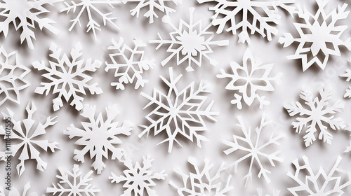 White snowflake patterns on textured background