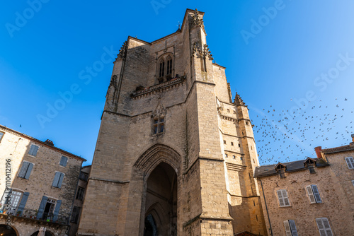 The collegiate church of Notre-Dame de Villefranche de Rouergue in Aveyron, Occitanie, France. photo