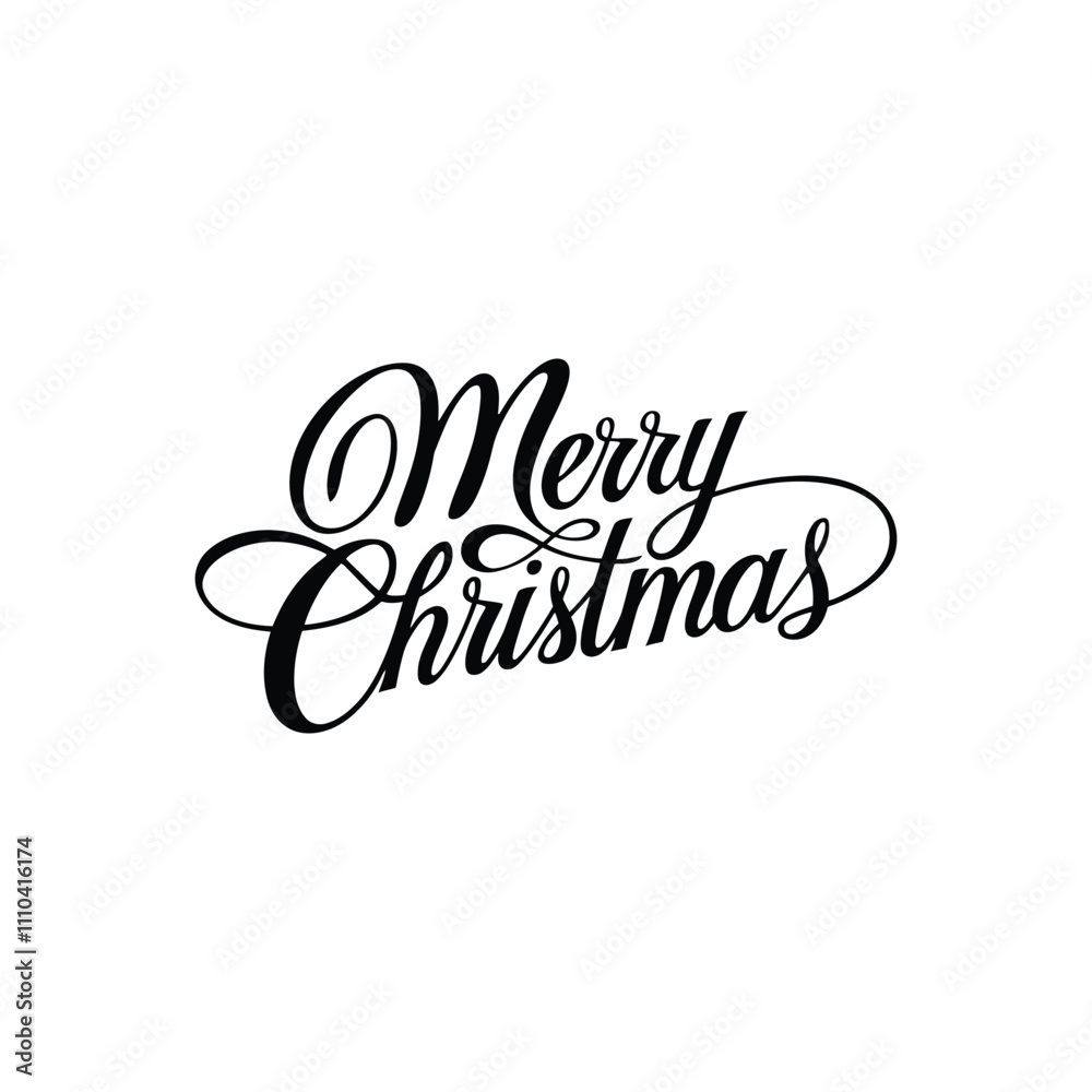 Merry Christmas lettering typography Vector holiday illustration element design Merry Christmas lettering typography Vector holiday illustration element design