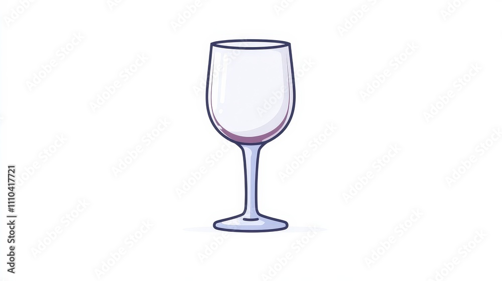 Empty wine glass silhouette with subtle wine stain inside Empty wine glass silhouette with subtle wine stain inside