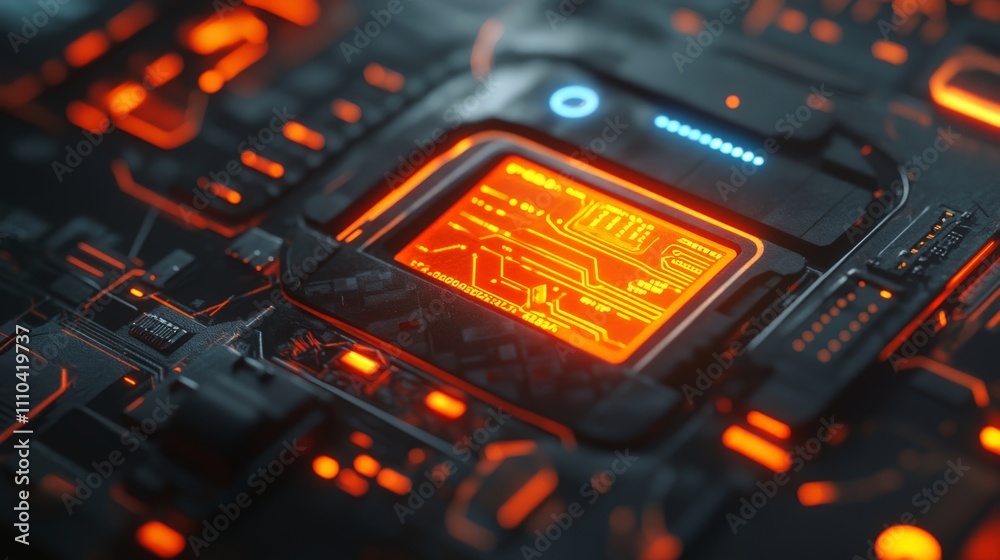 Futuristic Tech Wallet with Vibrant Design and Light Effects Futuristic Tech Wallet with Vibrant Design and Light Effects