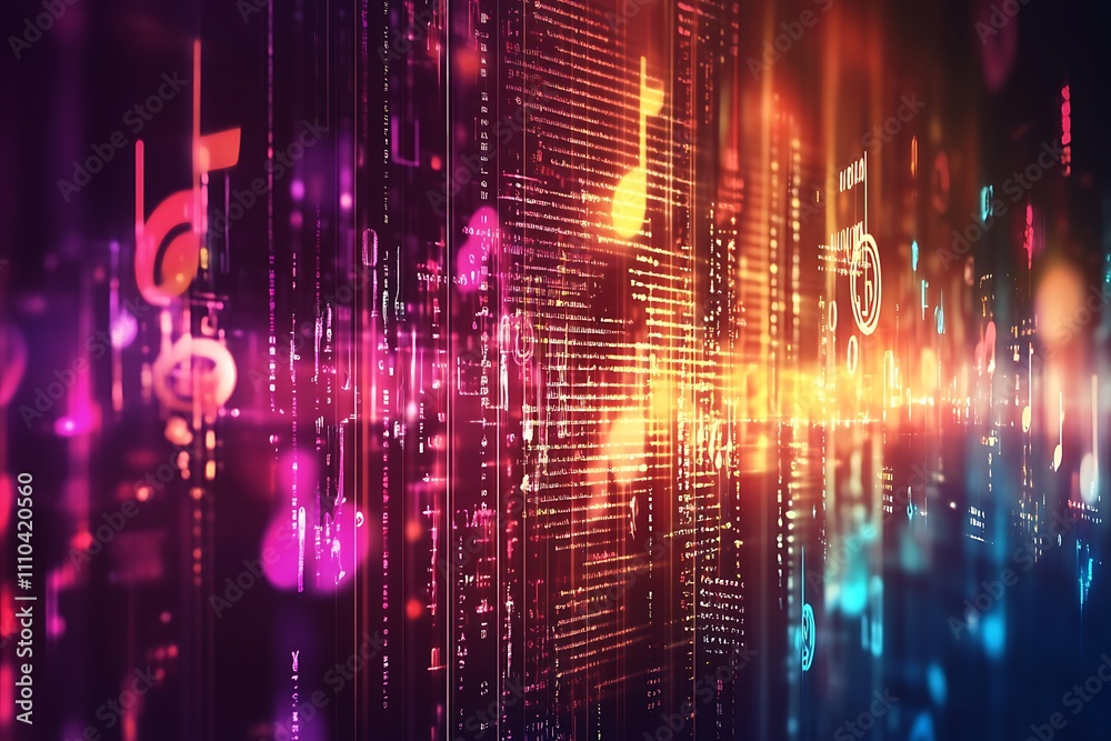 Fototapeta premium abstract music notes design for music background use