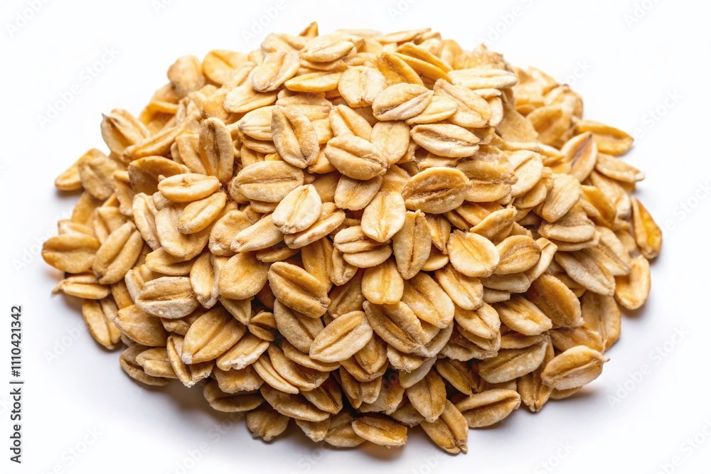 Top View of Oat Flakes Isolated on White Background, Perfect for Healthy Eating, Nutrition, and Culinary Use - Ideal for Stock Photos and Creative Projects Top View of Oat Flakes Isolated on White Background, Perfect for Healthy Eating, Nutrition, and Culinary Use - Ideal for Stock Photos and Creative Projects