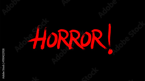 Horror, typography hand lettering vector design 