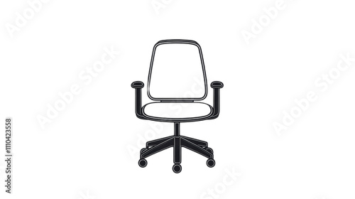 Modern Office Chair Design with Ergonomic Features and Wheels