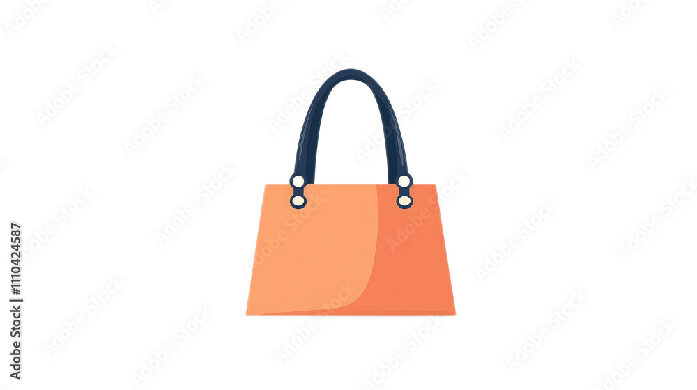 Stylish Orange Handbag with Black Straps Ideal for Trendy Fashion