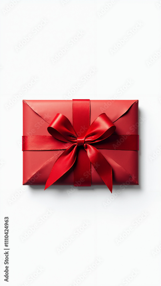 Elegant Gift Greeting Card with Red Ribbon Bow: Perfect for Holiday Marketing, E-commerce, and Festive Promotions Elegant Gift Greeting Card with Red Ribbon Bow: Perfect for Holiday Marketing, E-commerce, and Festive Promotions