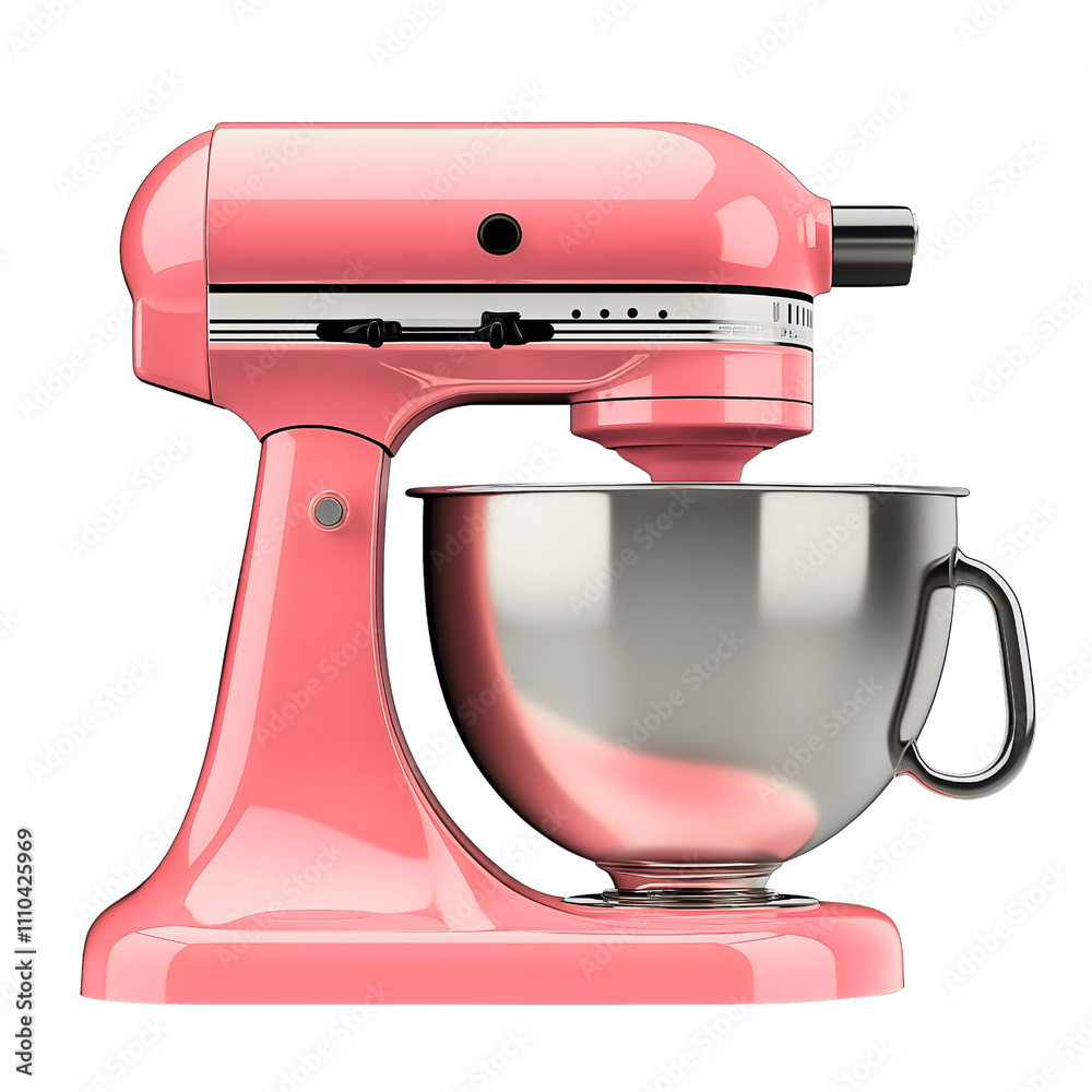 Isolated stand mixer with bowl, perfect for baking and cooking, on a white background with a modern design Isolated stand mixer with bowl, perfect for baking and cooking, on a white background with a modern design